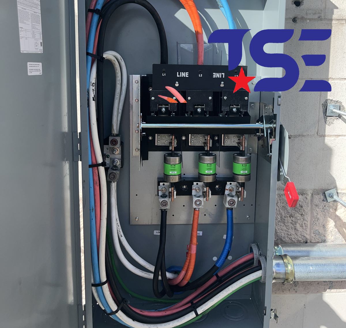 Fused disconnect installed and wired by Tex-Star Electric
